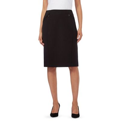 The Collection Black pleated suit skirt